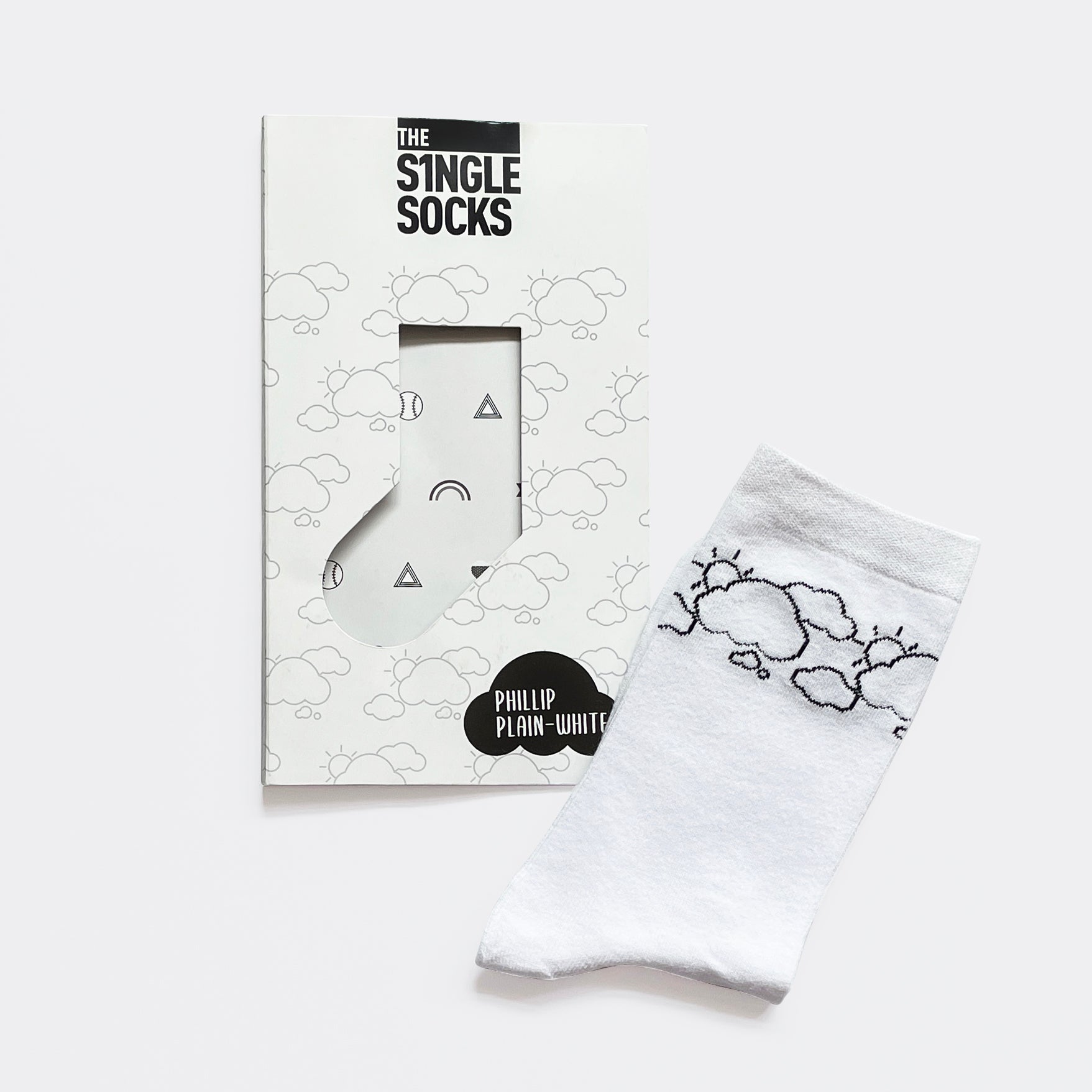 The Single Socks I Phillip Plain-White