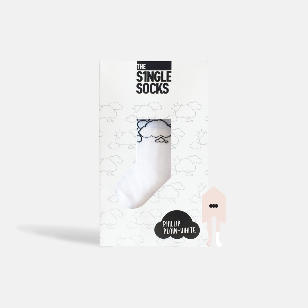 The Single Socks I Phillip Plain-White